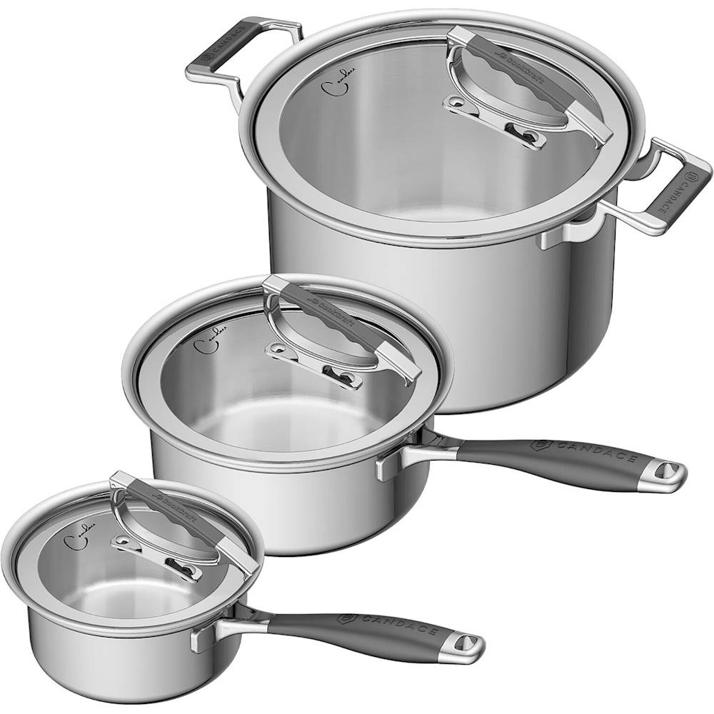 Best Buy: CookCraft Candace 6-Piece Cookware Set Stainless Steel CCB-7011