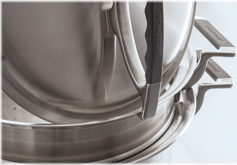 Best Buy: CookCraft 8-Quart Stock Pot Strainer Set Stainless Steel