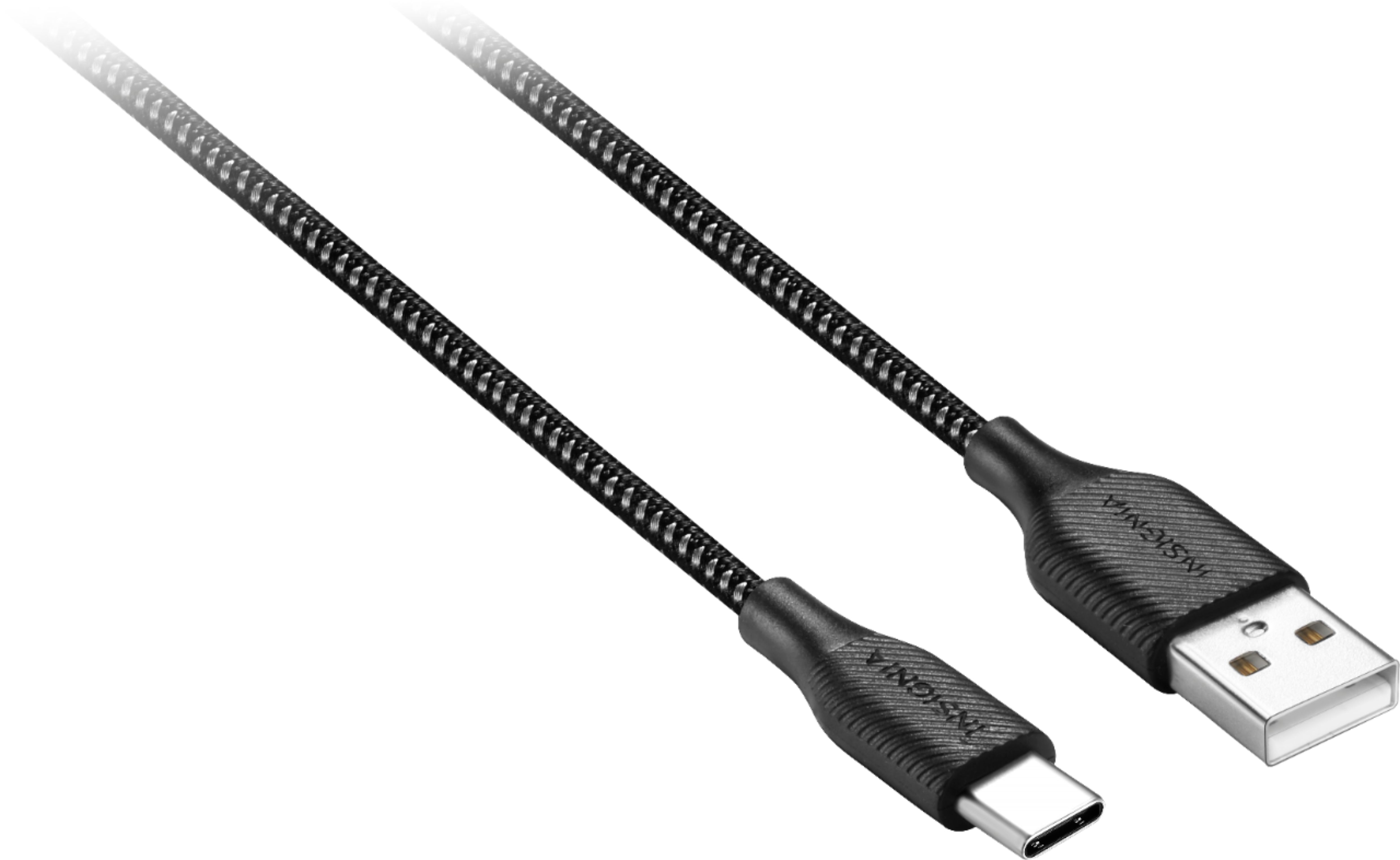 Insignia - 6' USB-A to USB-C Charge-and-Sync Cable - Charcoal