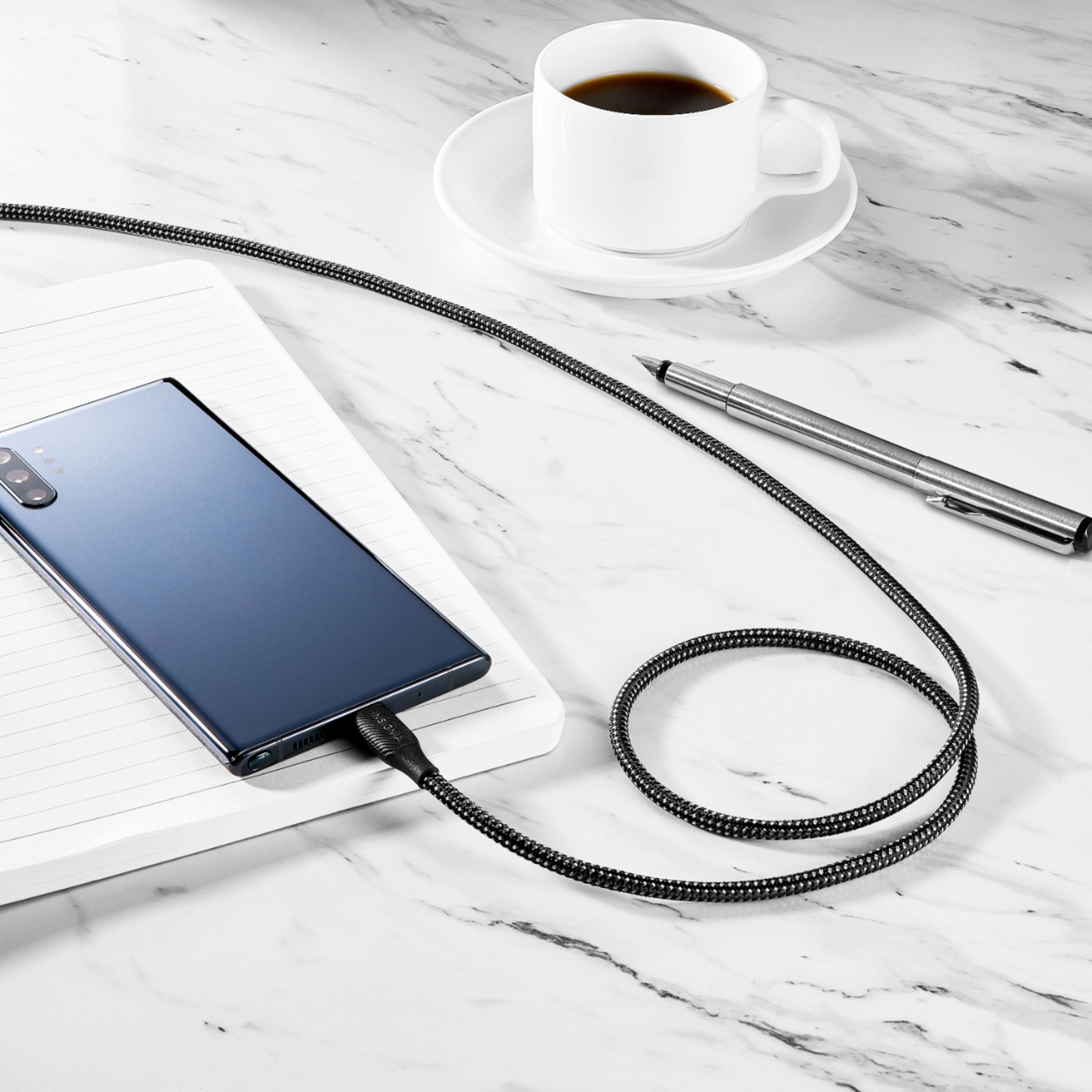 Alt View 16. Insignia™ - 10' USB-A to USB-CA Charge-and-Sync Cable - Charcoal.