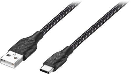 Insignia™ - 10' USB-A to USB-CA Charge-and-Sync Cable - Charcoal