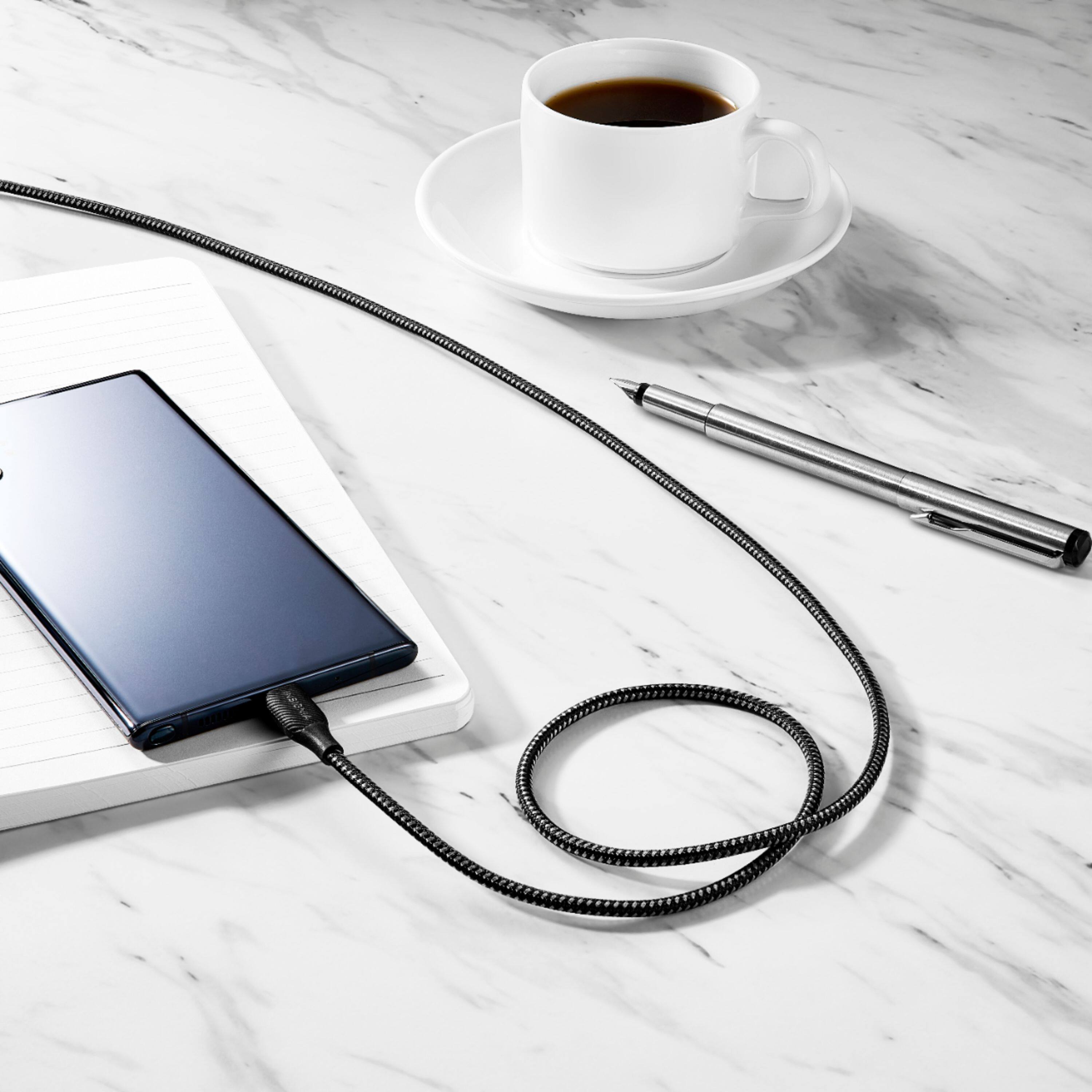 Alt View 11. Insignia™ - 4' USB-C to USB-C Charge-and-Sync Cable - Charcoal.