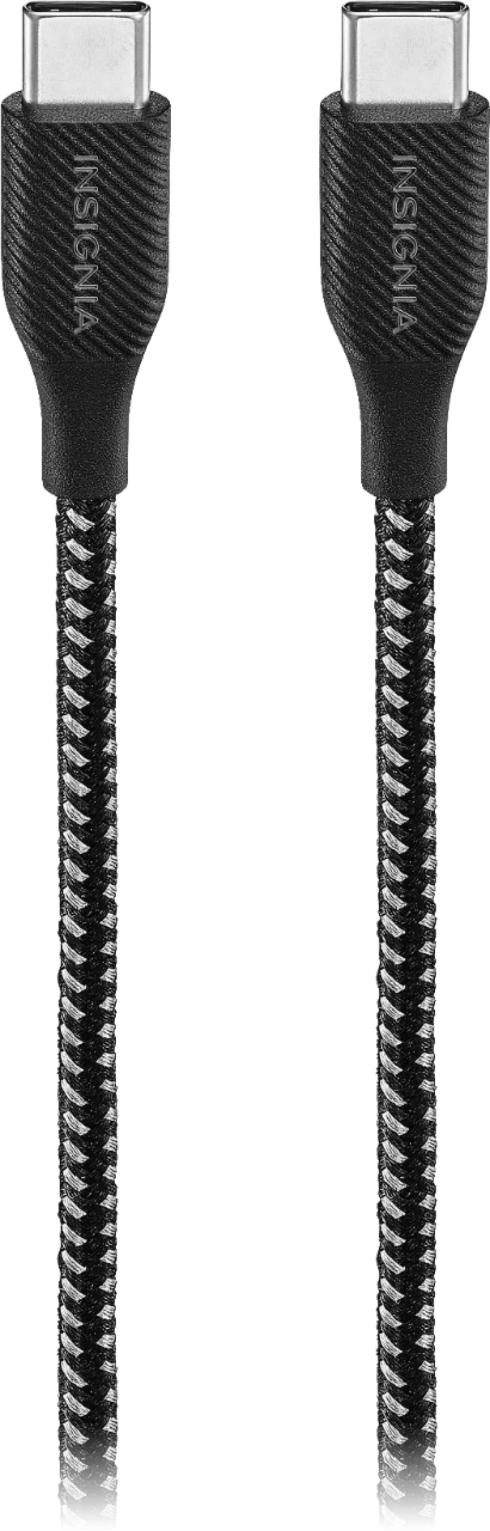 Left. Insignia™ - 6' USB-C to USB-C Charge-and-Sync Cable - Charcoal.