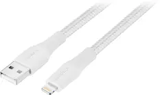 Front. Insignia™ - 10' USB-A to Lightning Charge-and-Sync Cable - Moon Gray.