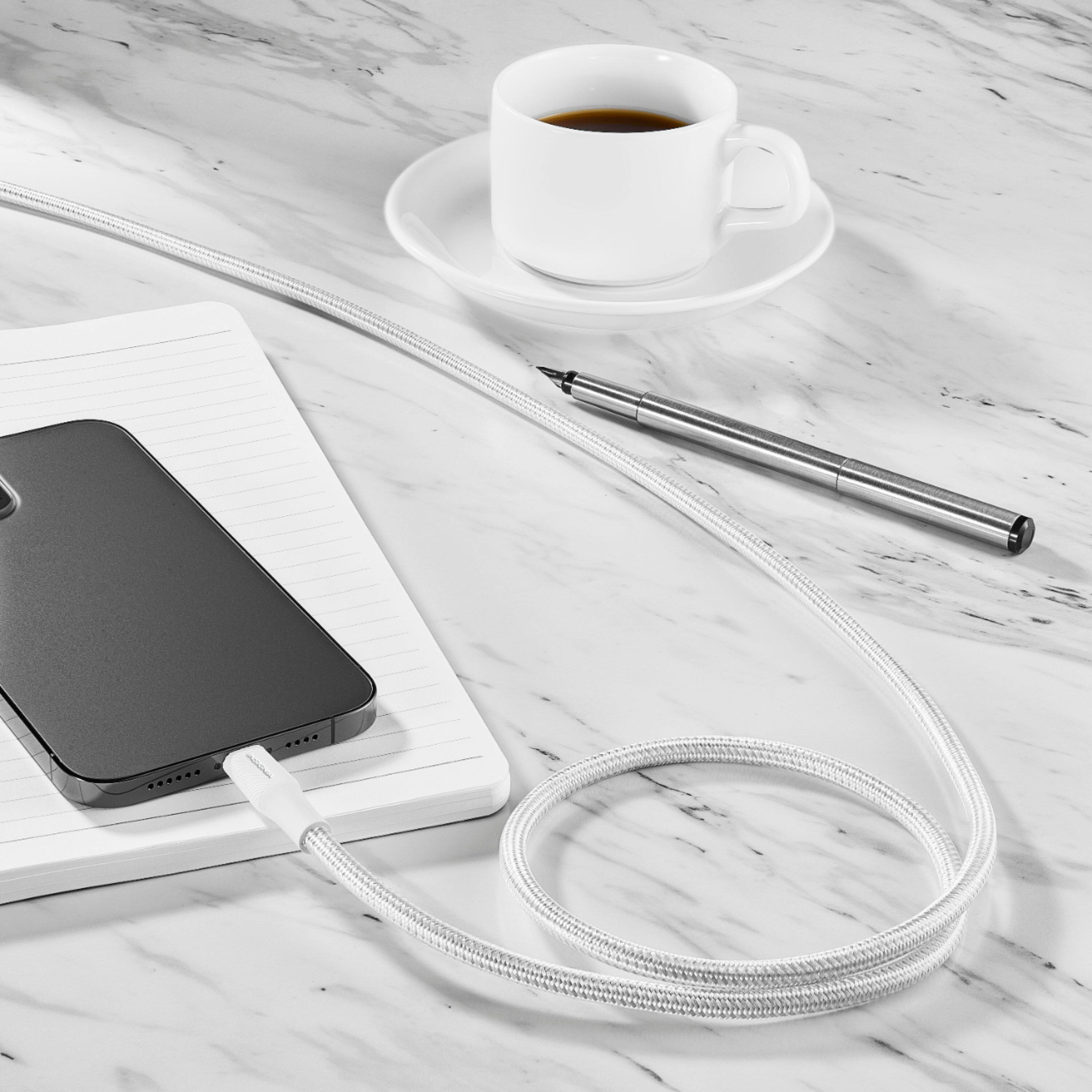 Alt View 11. Insignia™ - 10' USB-A to Lightning Charge-and-Sync Cable - Moon Gray.
