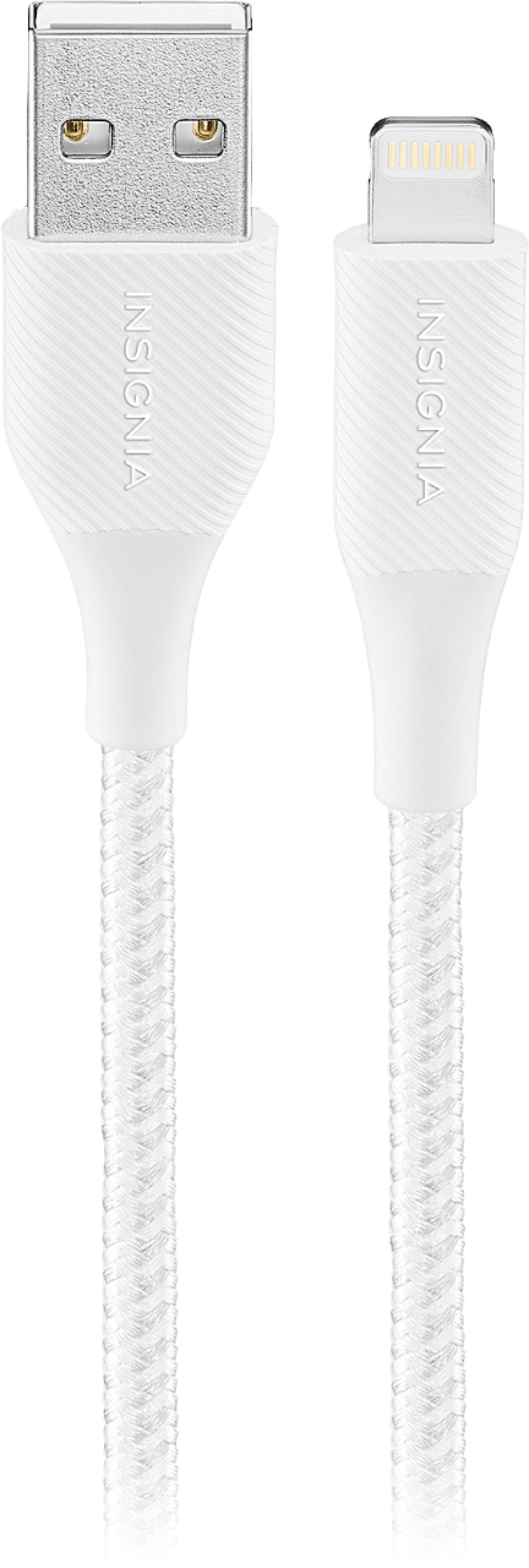 Alt View 12. Insignia™ - 1' USB-A to Lightning Charge-and-Sync Cable - Moon Gray.