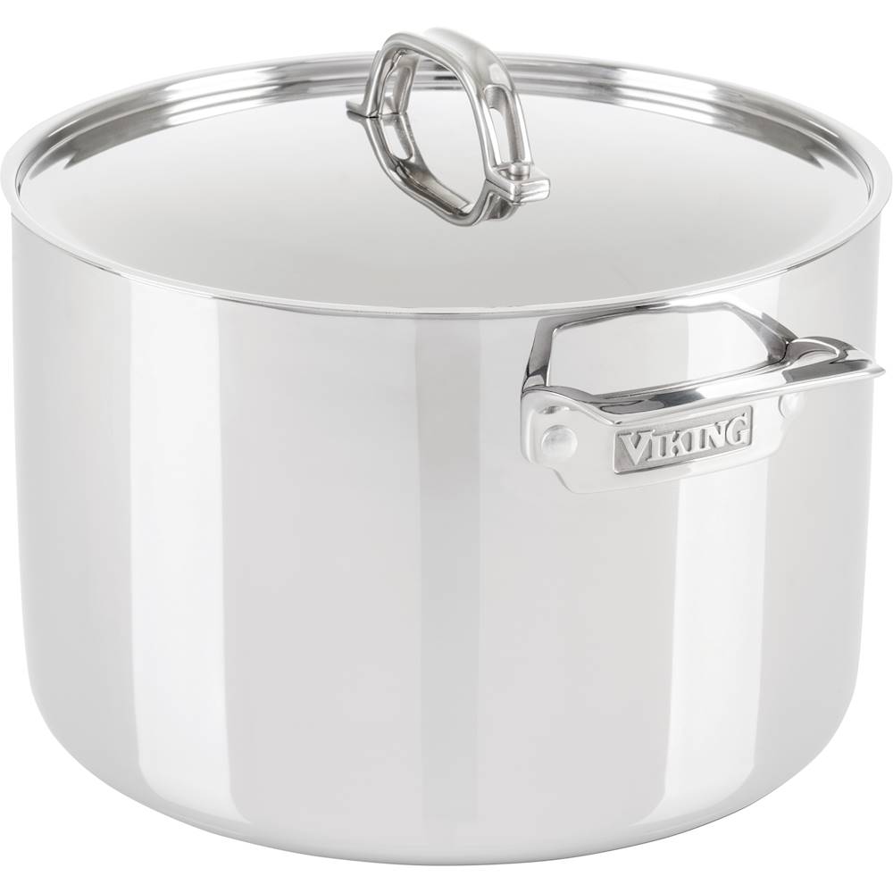 Viking - 12-Quart Stock Pot - Stainless Steel was $350.0 now $139.99 (60.0% off)
