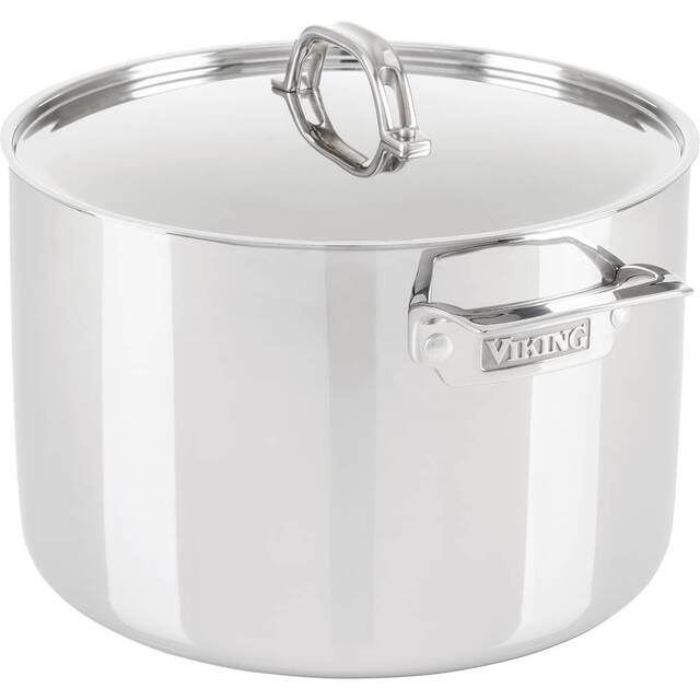 Viking - 3 Ply 12 Qt. Stock Pot - Mirror