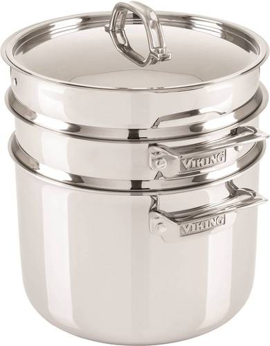 Viking - 3-Ply 8-Quart Multi-Cooker - Stainless Steel was $500.0 now $174.99 (65.0% off)