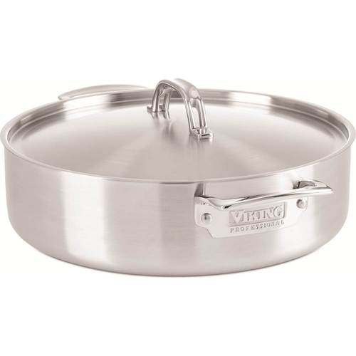 Viking - Professional 5-Ply 6.4-Quart Casserole Pan - Stainless Steel was $510.0 now $303.99 (40.0% off)