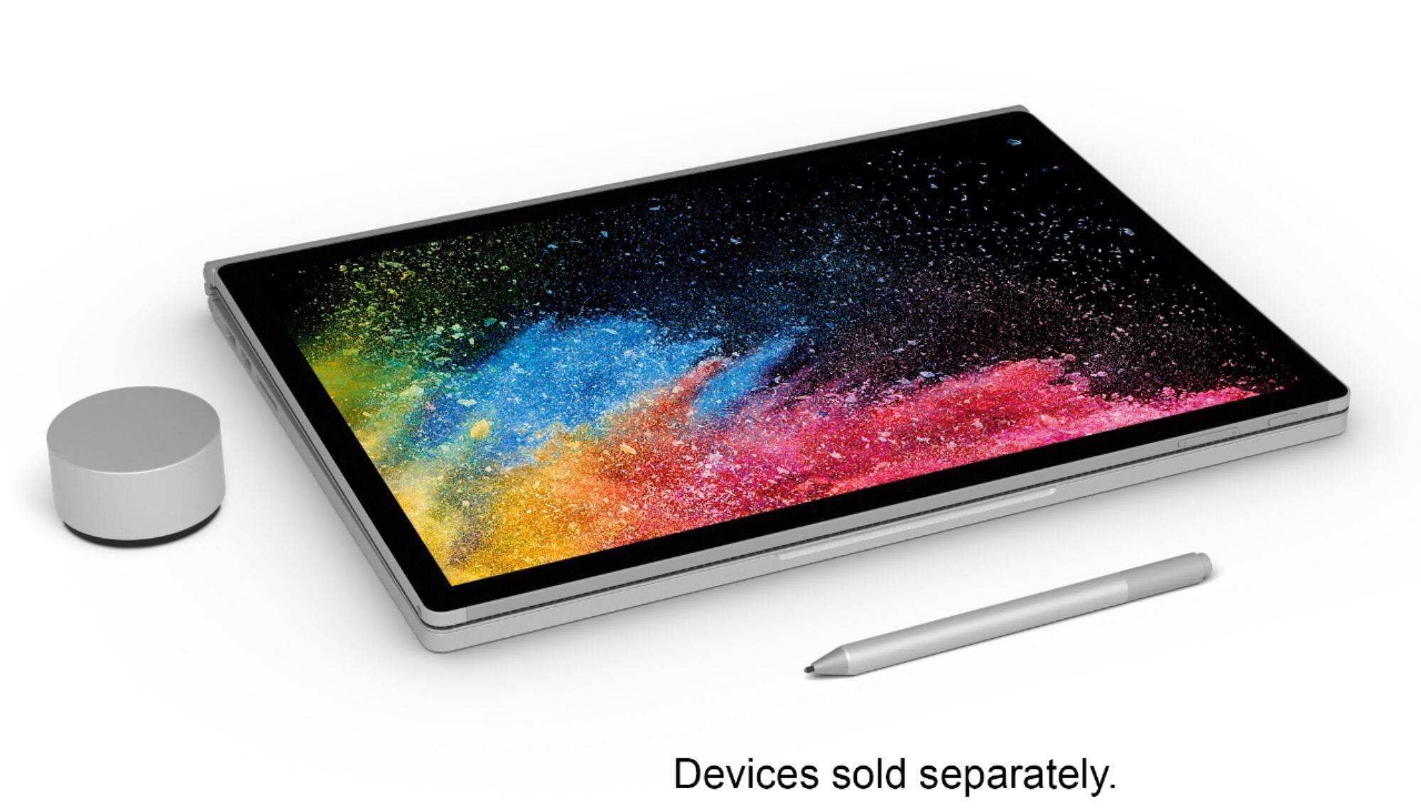 Alt View 7. Microsoft - Surface Book 2 - 15" Touch-Screen Laptop - Intel Core i7 - 16GB Memory - 512GB SSD - Silver.