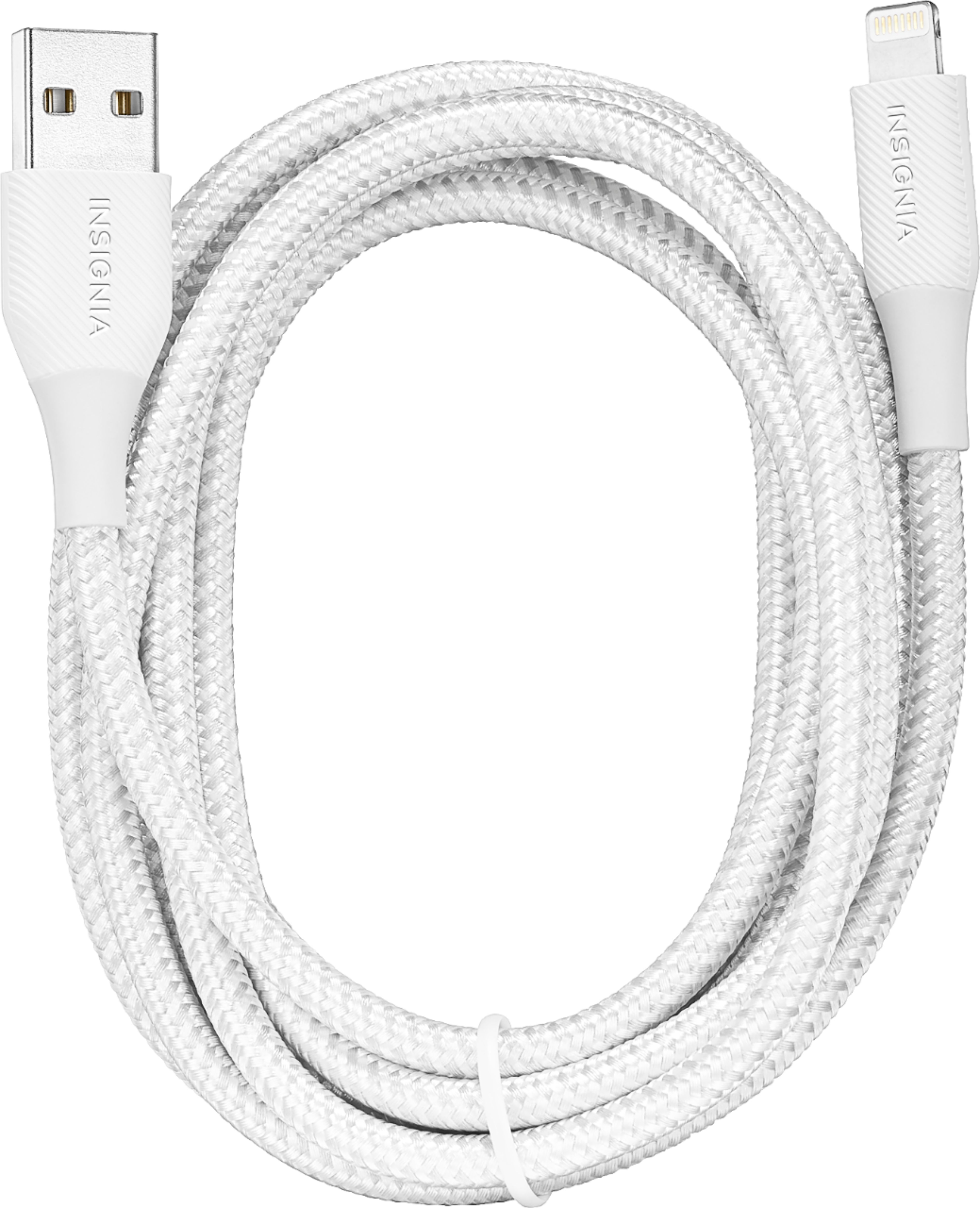 Best Buy: Insignia™ Apple MFi Certified 6 Lightning Charge-and-Sync Cable  White NS-A5SC96W