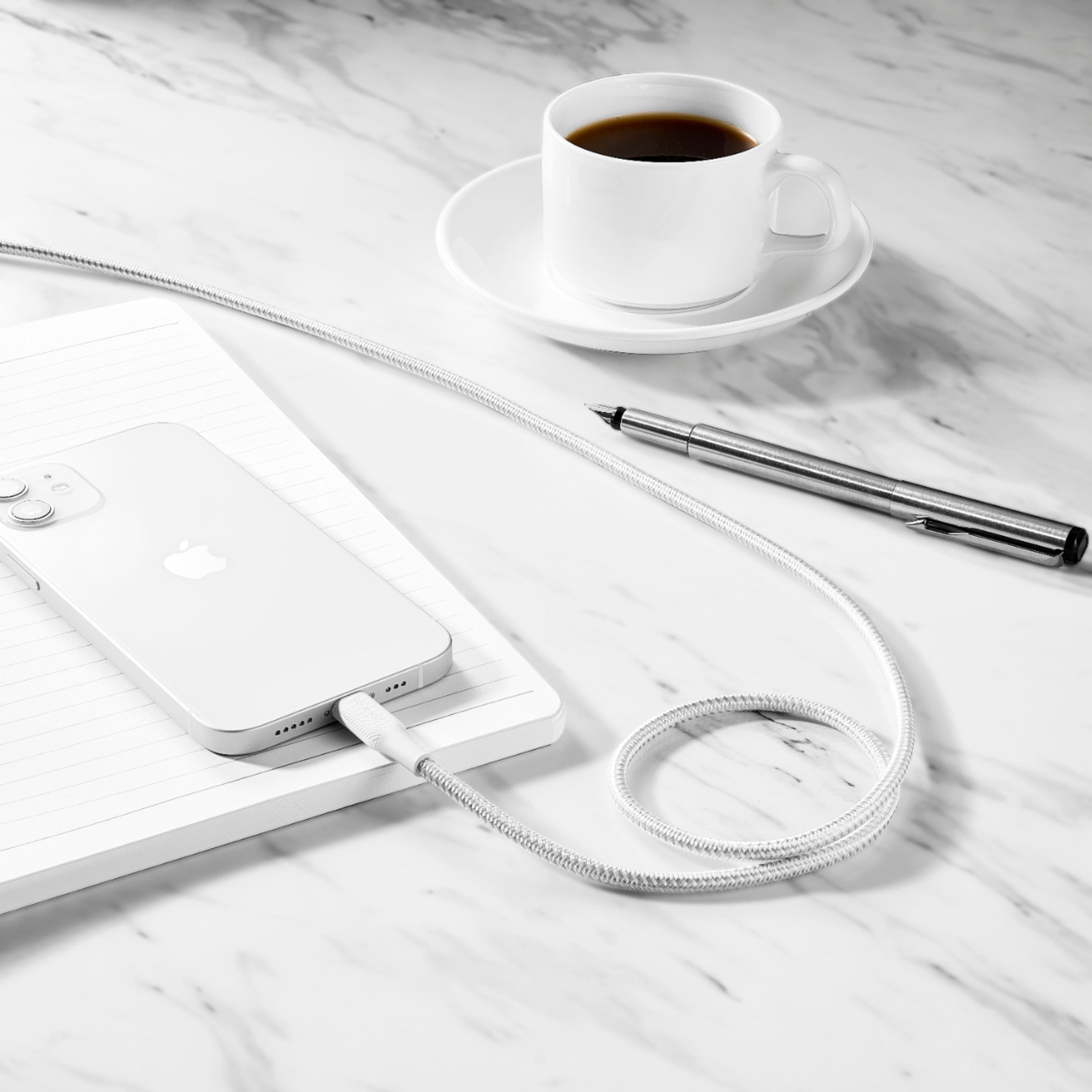 Alt View 11. Insignia™ - 6' Lightning to USB Charge-and-Sync Cable (2 Pack) - Moon Gray.