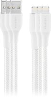 Insignia™ - 4' / 6' / 10' Lightning to USB Braided Charge-and-Sync Cables (3 Pack) - Moon Gray - Front_Zoom