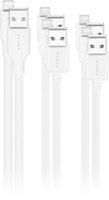 Dynex™ - 3'/ 6'/ 10' Lightning to USB Charge-and-Sync Cable (5 Pack) - White - Front_Zoom