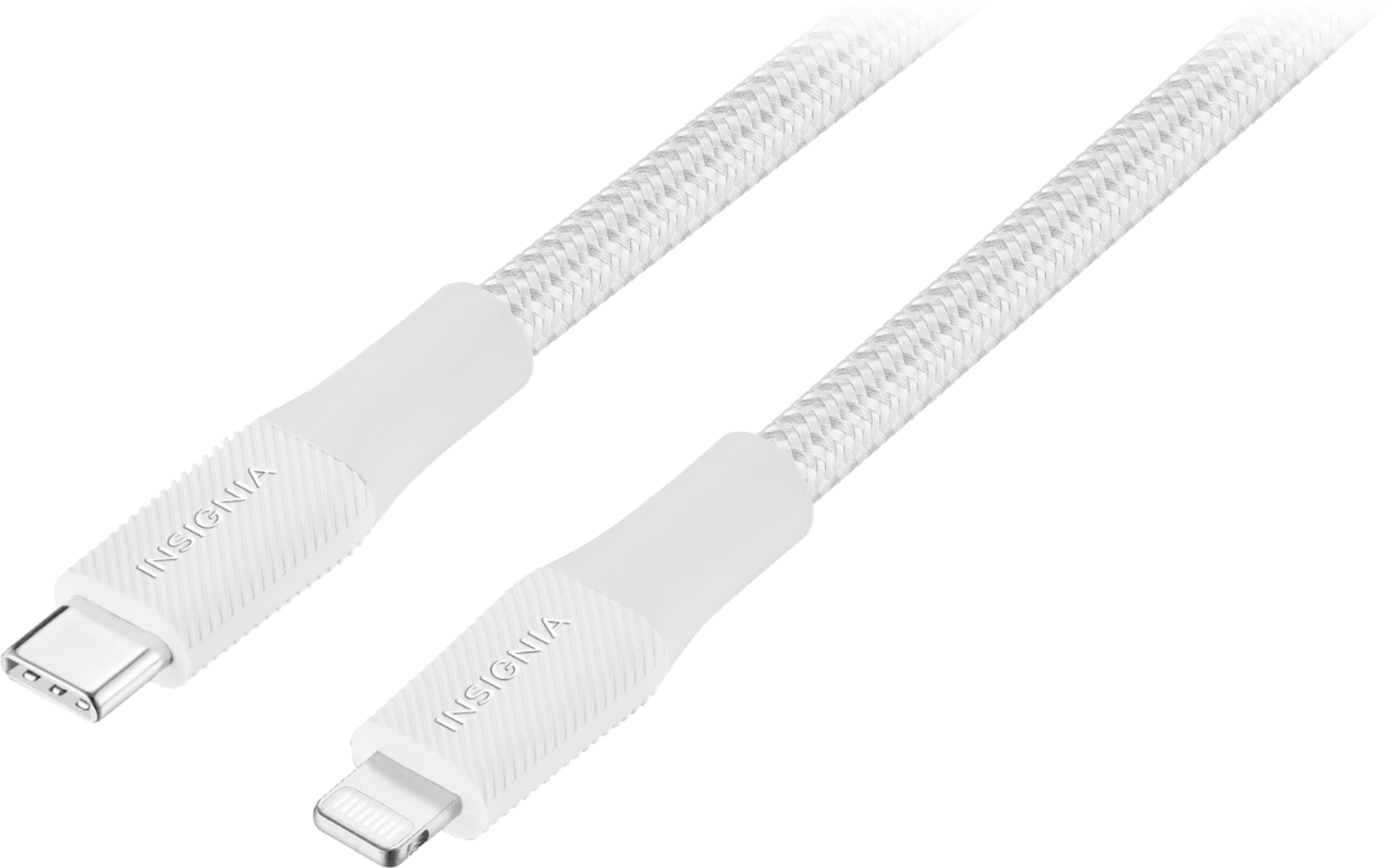 Insignia™ 8ft 240W USB-C to USB-C Charge-and-Sync Braided Cable White  NS-PC3CC8W23 - Best Buy