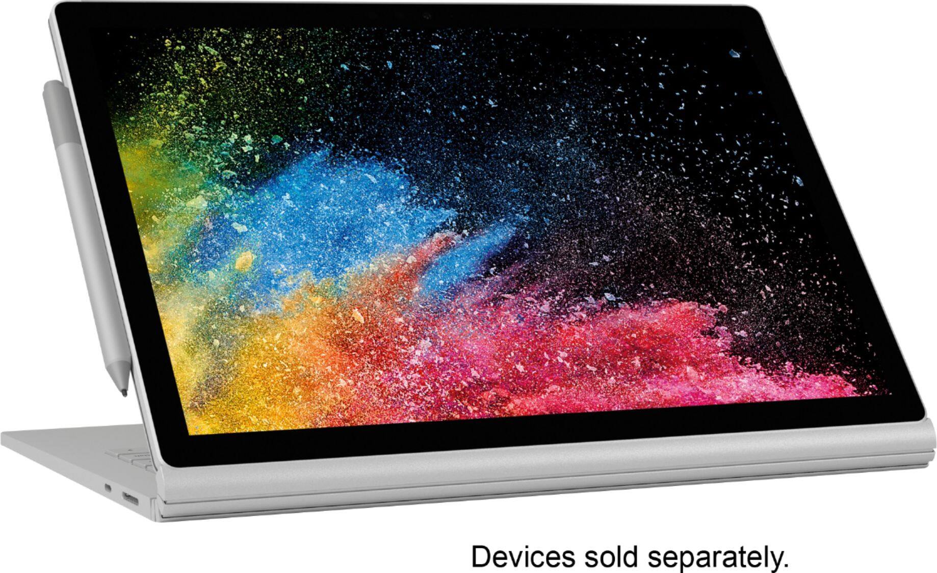 Alt View 7. Microsoft - Geek Squad Certified Refurbished Surface Book 2 - 13.5" Touch-Screen Laptop - Intel Core i7 - 8GB Memory - 256GB SSD - Platinum.