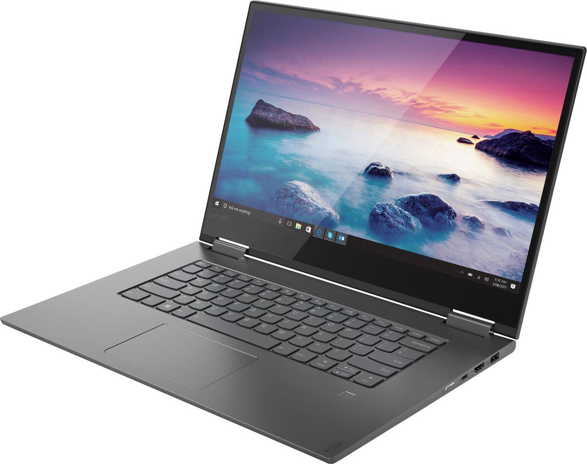 Alt View 15. Lenovo - Geek Squad Certified Refurbished Yoga 730 2-in-1 15.6" Touch-Screen Laptop - Intel Core i7 - 8GB Memory - 256GB SSD - Iron Gray.