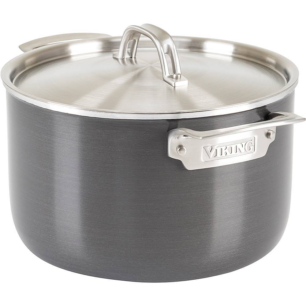 Viking - 7-Quart Stock Pot - Gray/Stainless Steel was $450.0 now $188.99 (58.0% off)