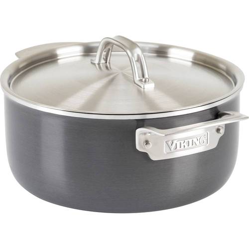 Viking - 5 Ply Hard Stainless 5 Qt. Covered Tuch Oven - Gray/Stainless Steel