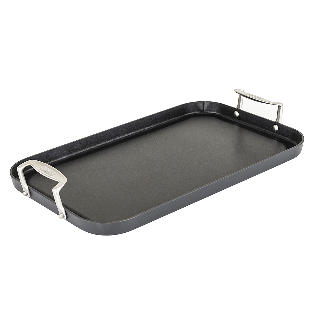 Angle View: Viking - Hard Anodized Double Burner Nonstick Griddle - Black