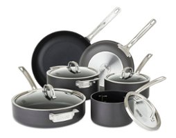 Viking - Hard Anodized Nonstick, 10 Piece Cookware Set - Black - Angle_Zoom