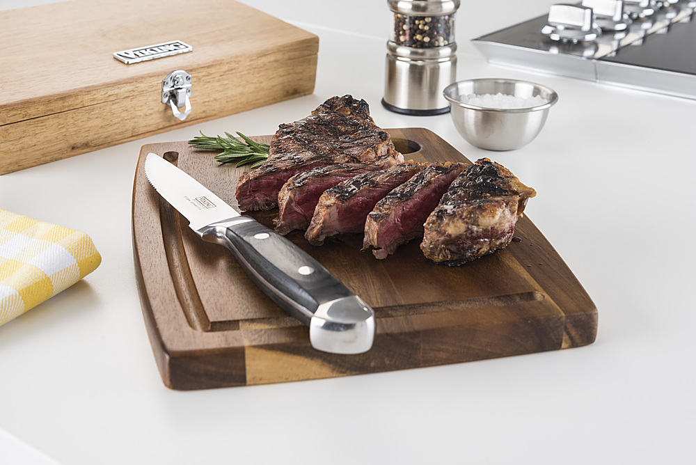 Kitchen Worthy 6 Piece Steak Knife Set With Wood Block