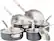 Angle. Viking - -5-Ply Hard Stainless 10-Piece Cookware Set - Gray/Stainless Steel.
