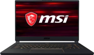 MSI - Geek Squad Certified Refurbished 15.6" Gaming Laptop - Intel Core i7 - 16GB Memory - NVIDIA GeForce RTX 2060 - 512GB SSD - Matte Black With Gold Diamond Cut - Front_Zoom