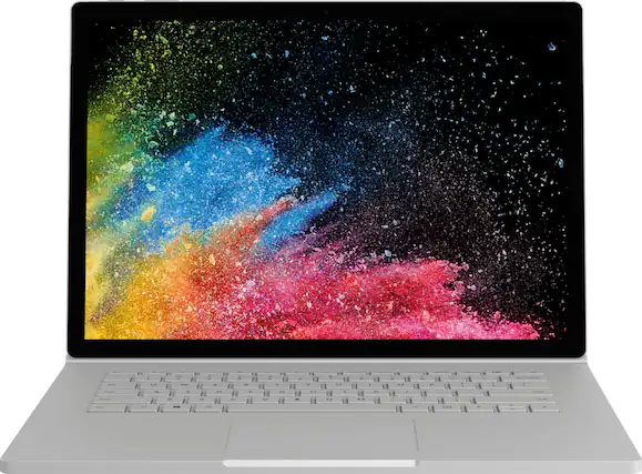 Front. Microsoft - Geek Squad Certified Refurbished Surface Book 2 2-in-1 15" Touch-Screen Laptop - Intel Core i5 - 16GB Memory - 256GB SSD.