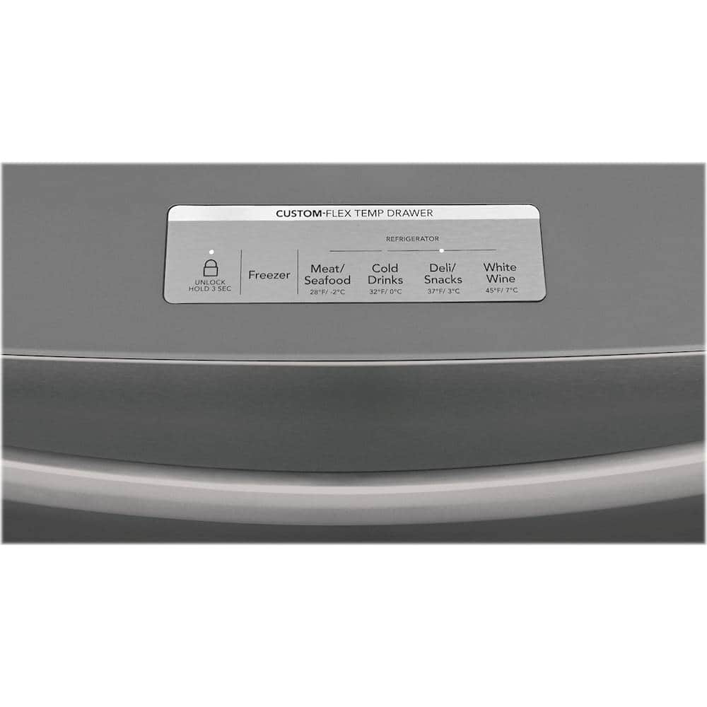 Alt View 11. Frigidaire - Gallery Series 21.8 Cu. Ft. 4-Door French Door Counter-Depth Refrigerator - Stainless Steel.