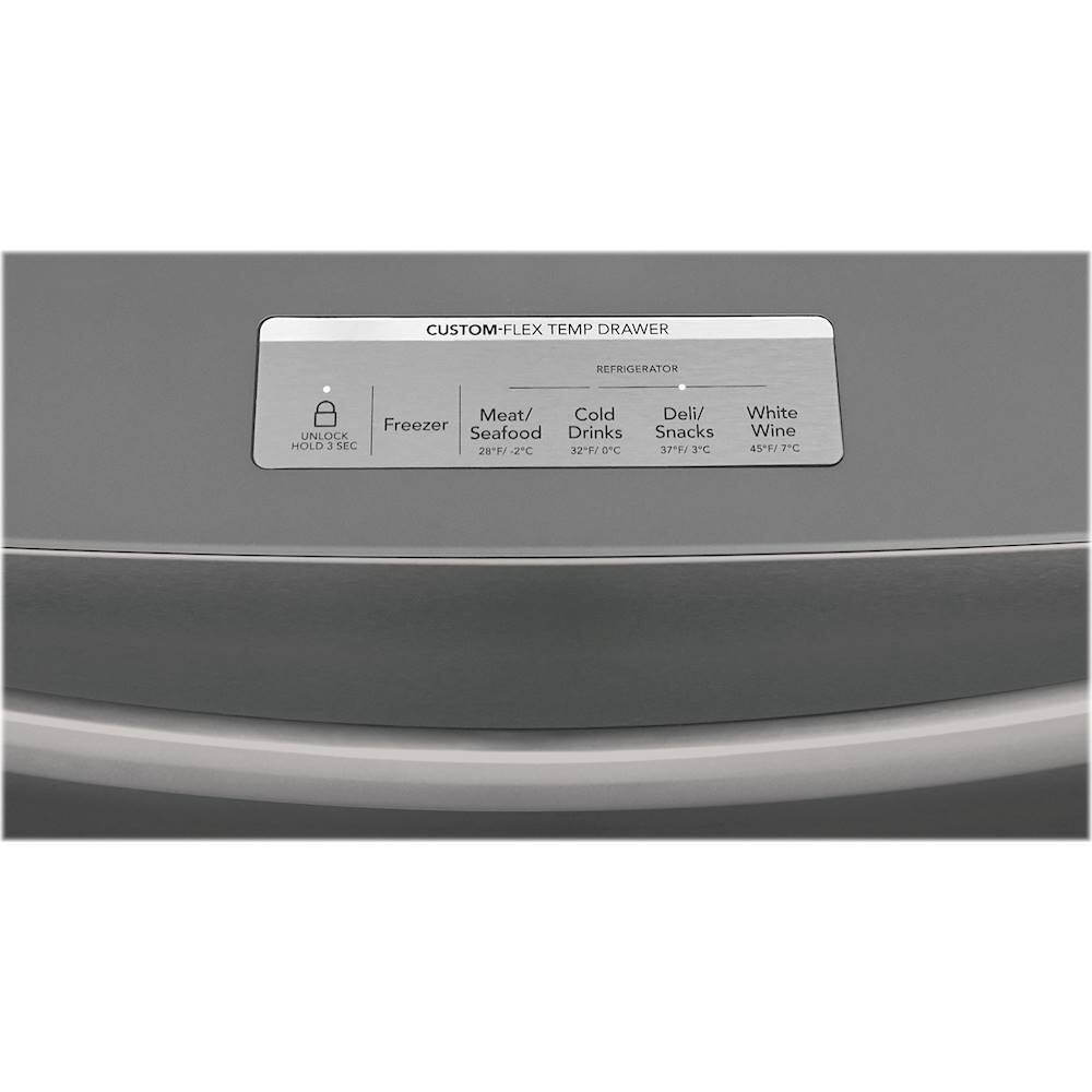 Alt View 11. Frigidaire - Gallery Series 21.8 Cu. Ft. 4-Door French Door Counter-Depth Refrigerator - Stainless Steel.