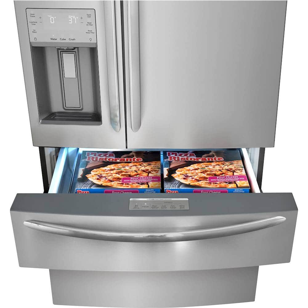 Alt View 13. Frigidaire - Gallery Series 21.8 Cu. Ft. 4-Door French Door Counter-Depth Refrigerator - Stainless Steel.