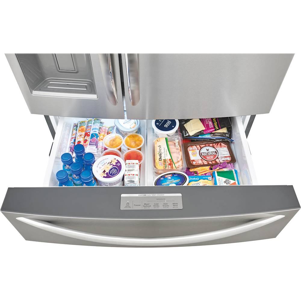 Alt View 14. Frigidaire - Gallery Series 21.8 Cu. Ft. 4-Door French Door Counter-Depth Refrigerator - Stainless Steel.