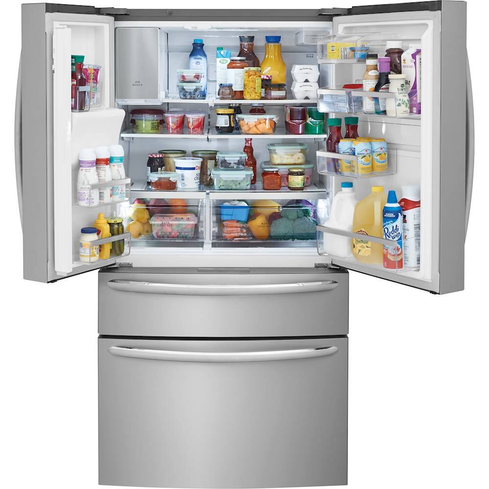 Alt View 1. Frigidaire - Gallery Series 21.8 Cu. Ft. 4-Door French Door Counter-Depth Refrigerator - Stainless Steel.