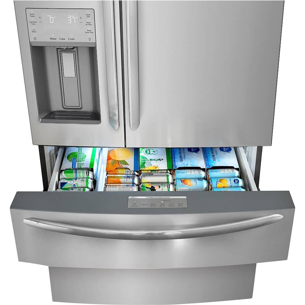 Alt View 21. Frigidaire - Gallery Series 21.8 Cu. Ft. 4-Door French Door Counter-Depth Refrigerator - Stainless Steel.