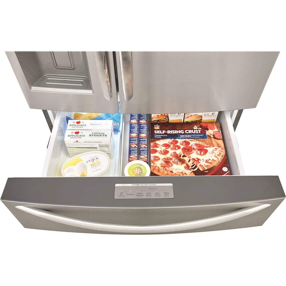 Alt View 22. Frigidaire - Gallery Series 21.8 Cu. Ft. 4-Door French Door Counter-Depth Refrigerator - Stainless Steel.