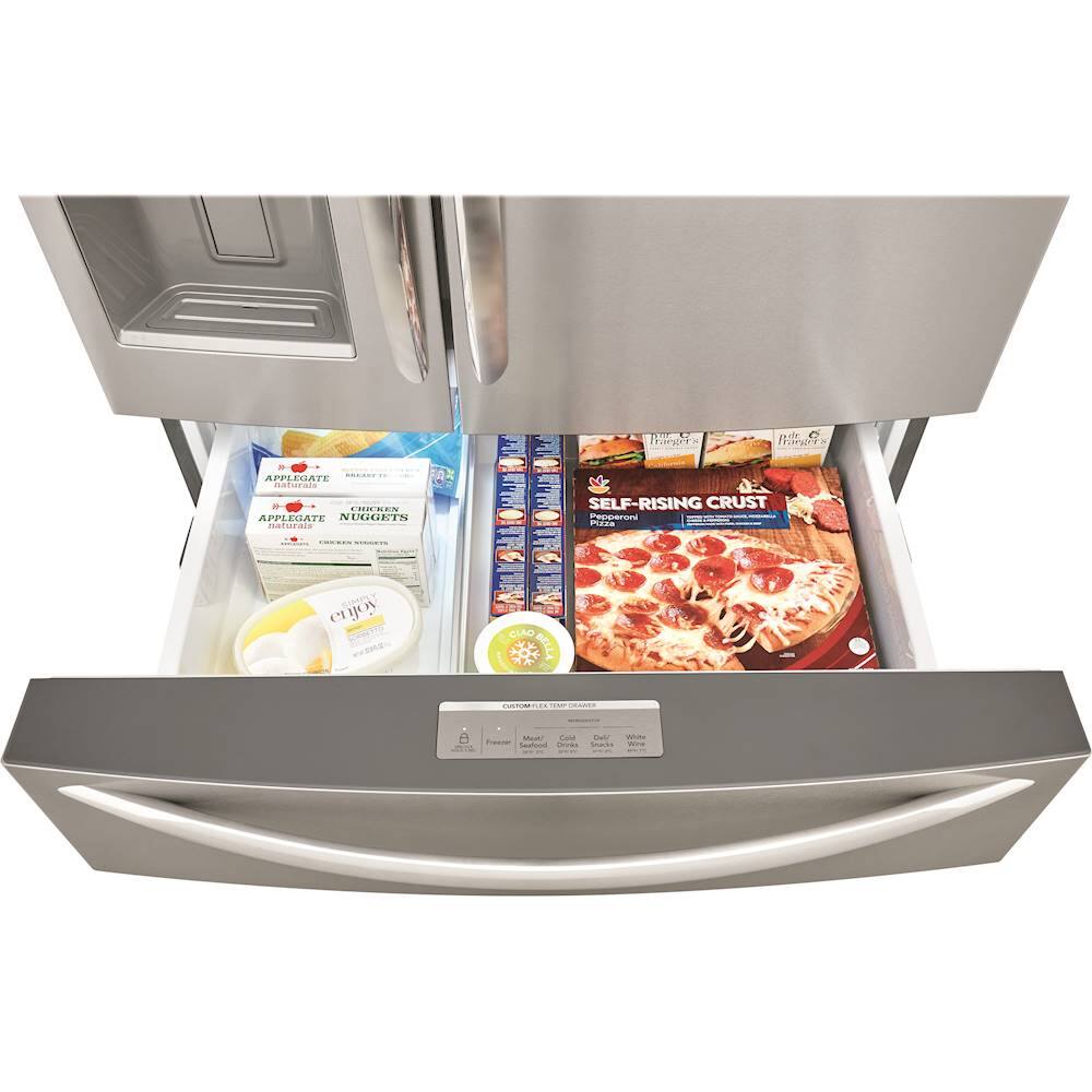 Alt View 22. Frigidaire - Gallery Series 21.8 Cu. Ft. 4-Door French Door Counter-Depth Refrigerator - Stainless Steel.