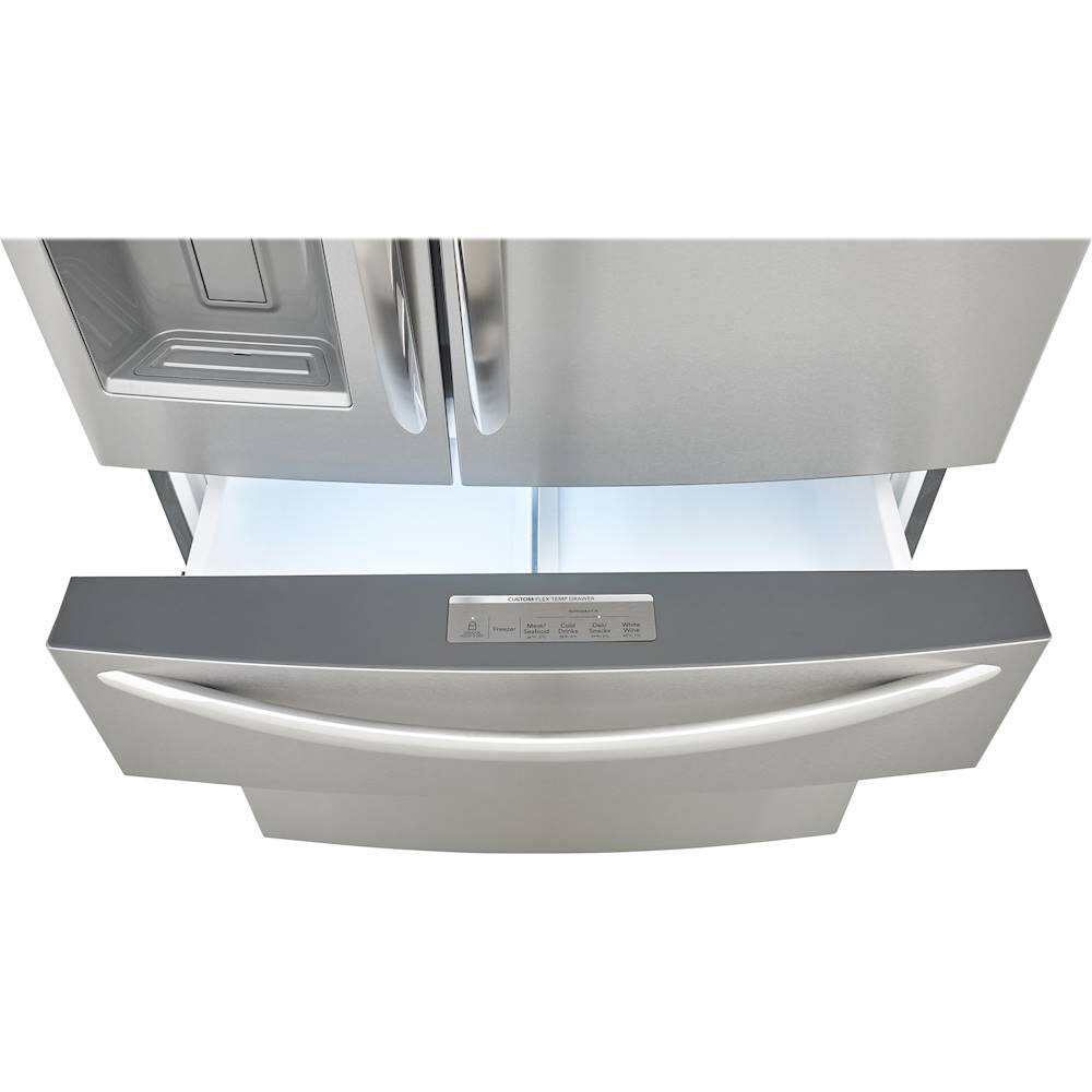 Alt View 3. Frigidaire - Gallery Series 21.8 Cu. Ft. 4-Door French Door Counter-Depth Refrigerator - Stainless Steel.