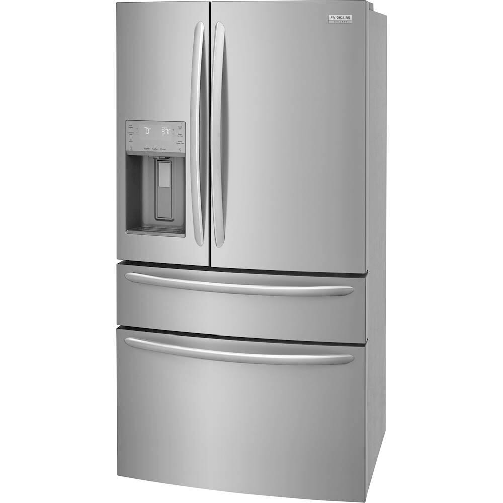 Left. Frigidaire - Gallery Series 21.8 Cu. Ft. 4-Door French Door Counter-Depth Refrigerator - Stainless Steel.