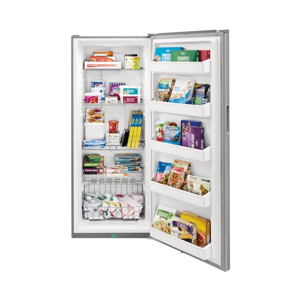 Alt View 13. Frigidaire - 15.5 Cu. Ft. Frost-Free Upright Freezer with Interior Light - Brushed Steel.