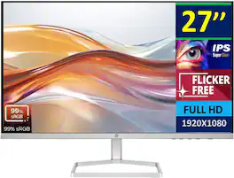 HP - Refurbished Excellent - Series 5 527sw 27" 300 nits IPS FHD Monitor (Replaces M27FW) Adjustable Tilt, Flicker Free, Anti-Glare - White