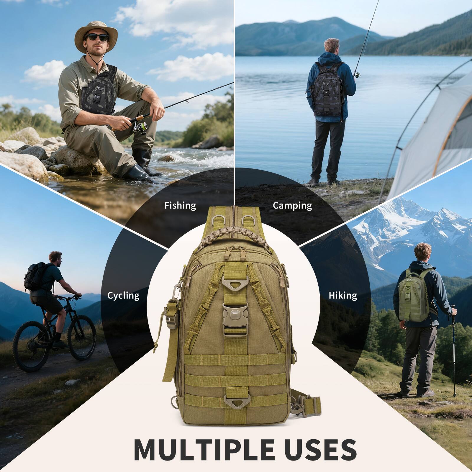 Fishing  
Camping  
Cycling  
Hiking  
MULTIPLE USES