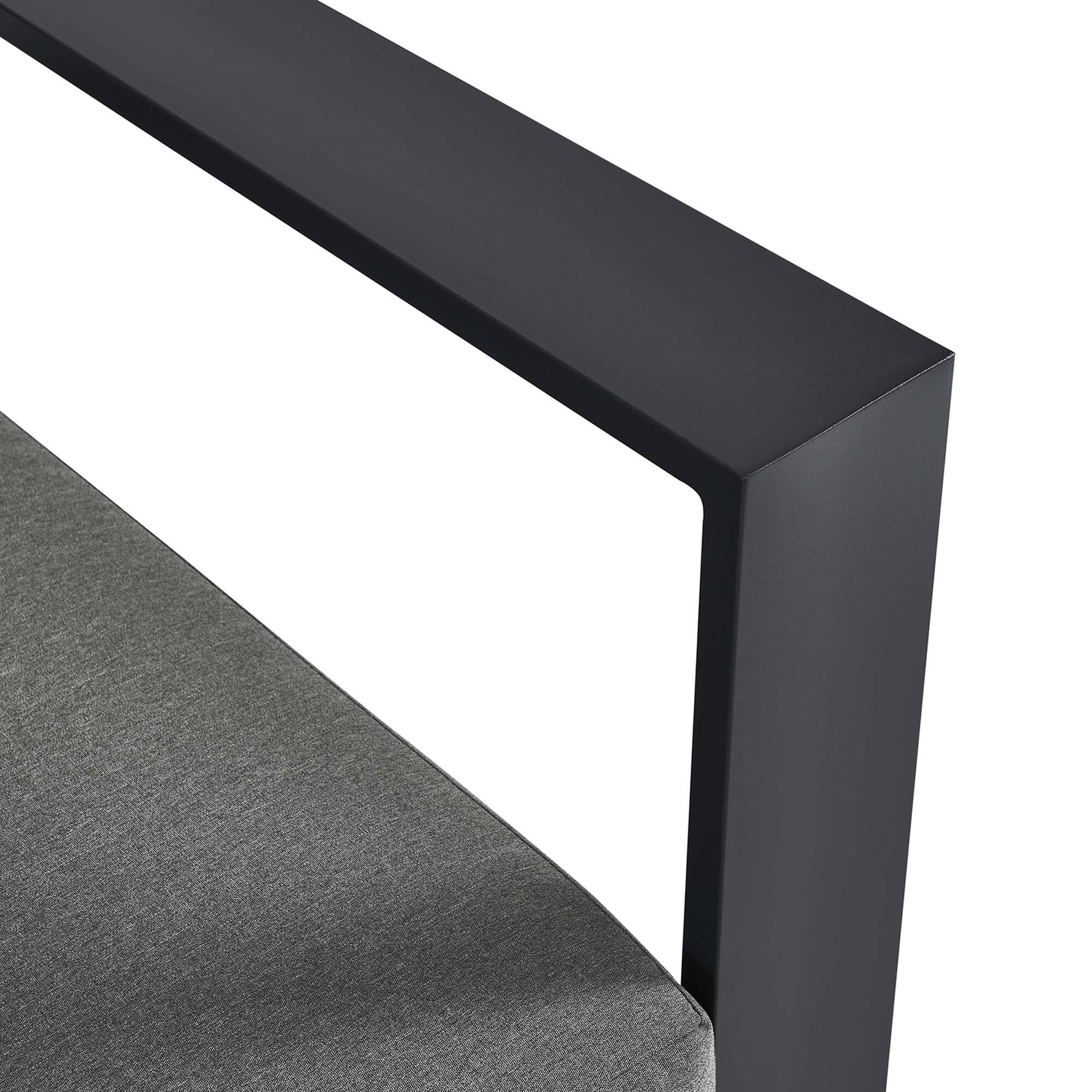 Alt View 5. Modway - Tahoe Outdoor Patio Powder-Coated Aluminum Modular Right-Facing Loveseat by Modway - Gray Charcoal.