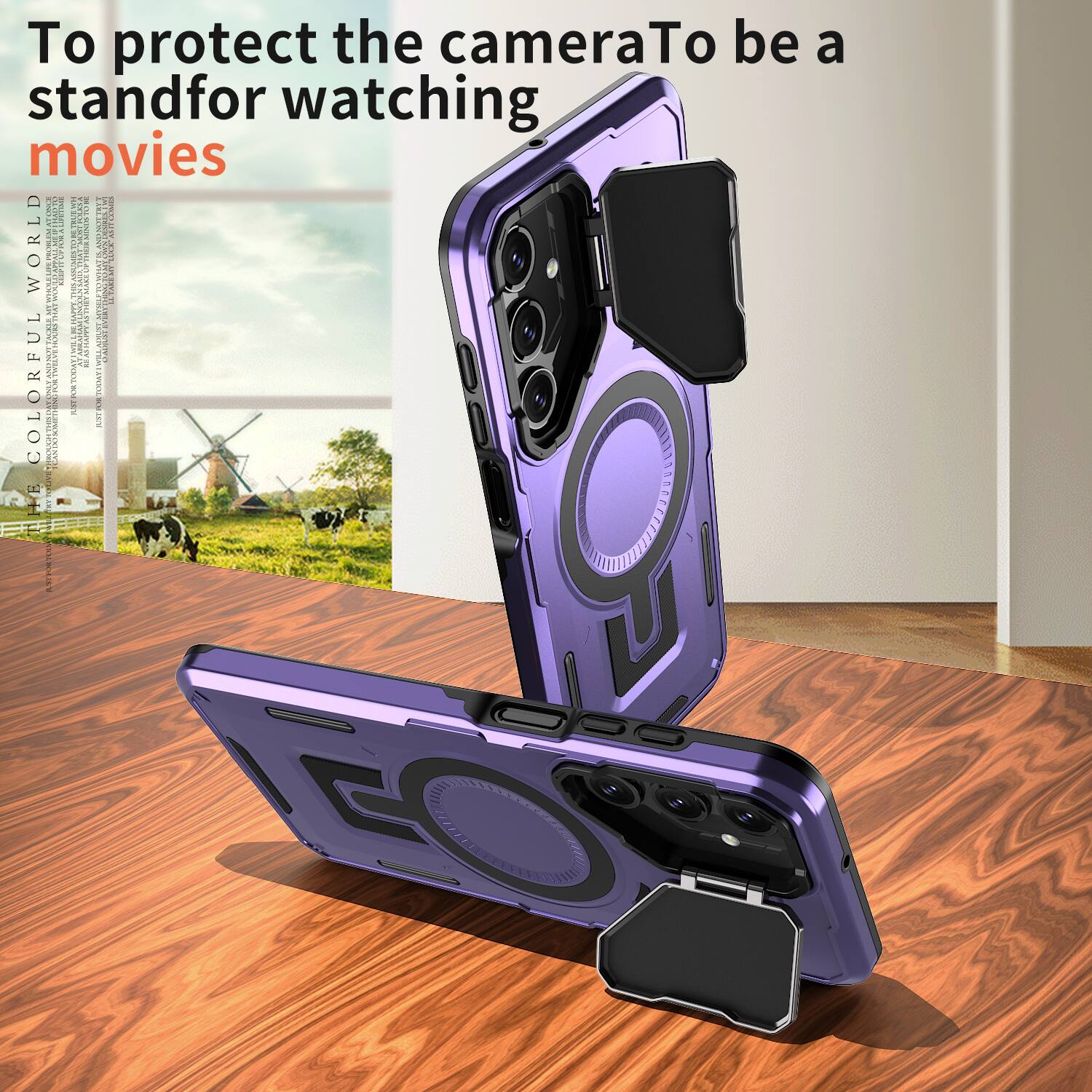 To protect the camera, To be a standfor watching movies