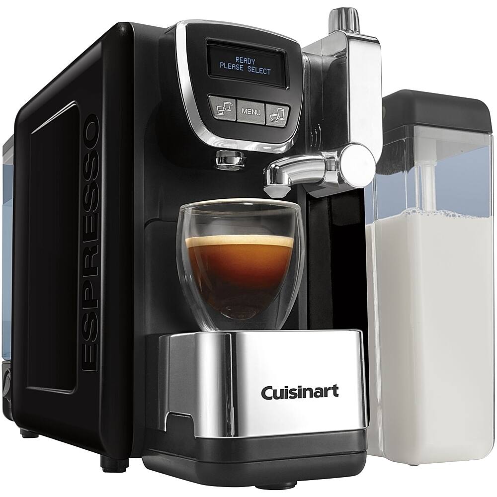 Left. Cuisinart - Espresso Machine with 19 bars of pressure - Black.