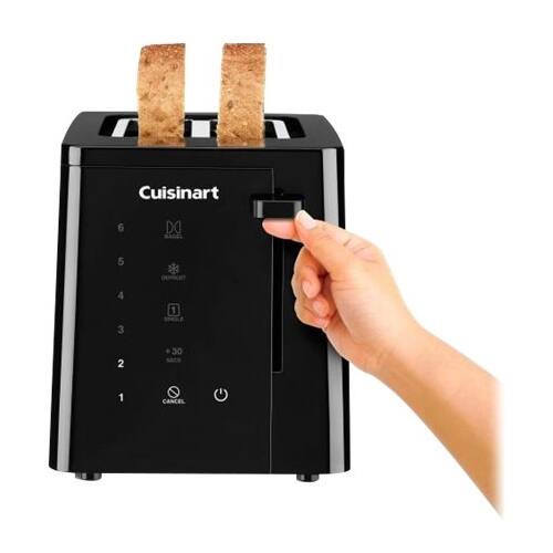 Alt View 14. Cuisinart - T-Series 2-Slice Wide-Slot Toaster - Black.