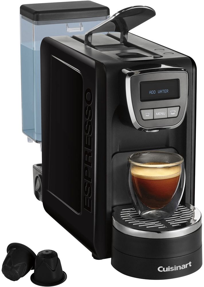 Left View: Hamilton Beach - Espresso Machine with 15 Bars of Pressure and Milk Frother - Black