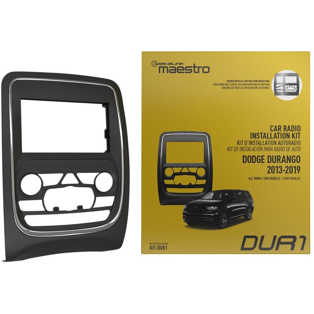 Left. Maestro - Dash Kit for Select 2014-2017 Dodge Durango DIN DDIN - Black.