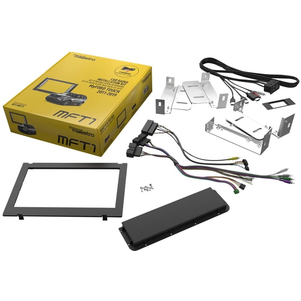 Alt View 13. Maestro - Dash Kit for Select 2011-2023 Ford F-150 Mustang F-250/350/450/550 Ranger Escape DIN DDIN - Black.